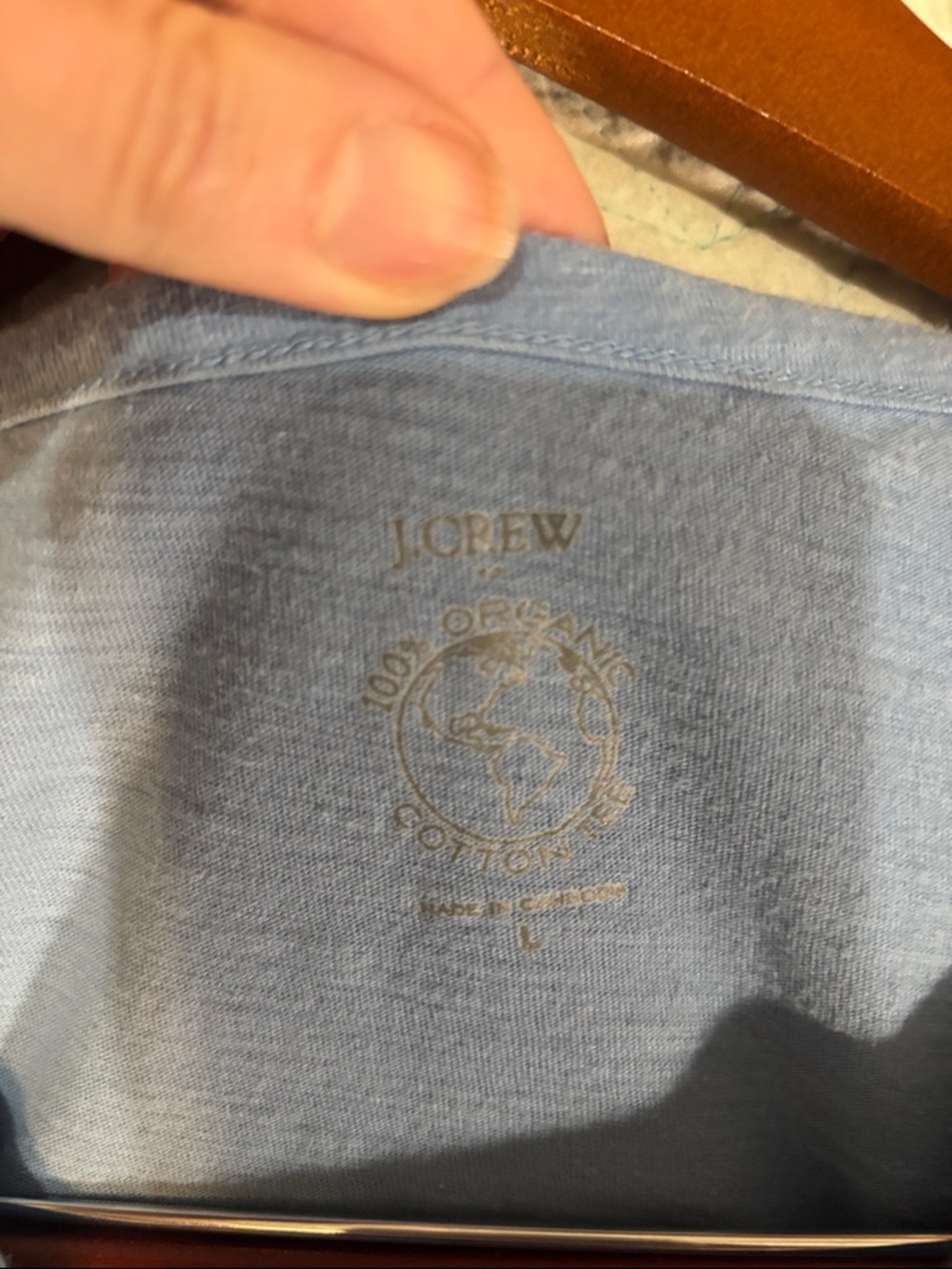 J. Crew Light Blue Short Sleeve Pocket Tee - Picture 2 of 4